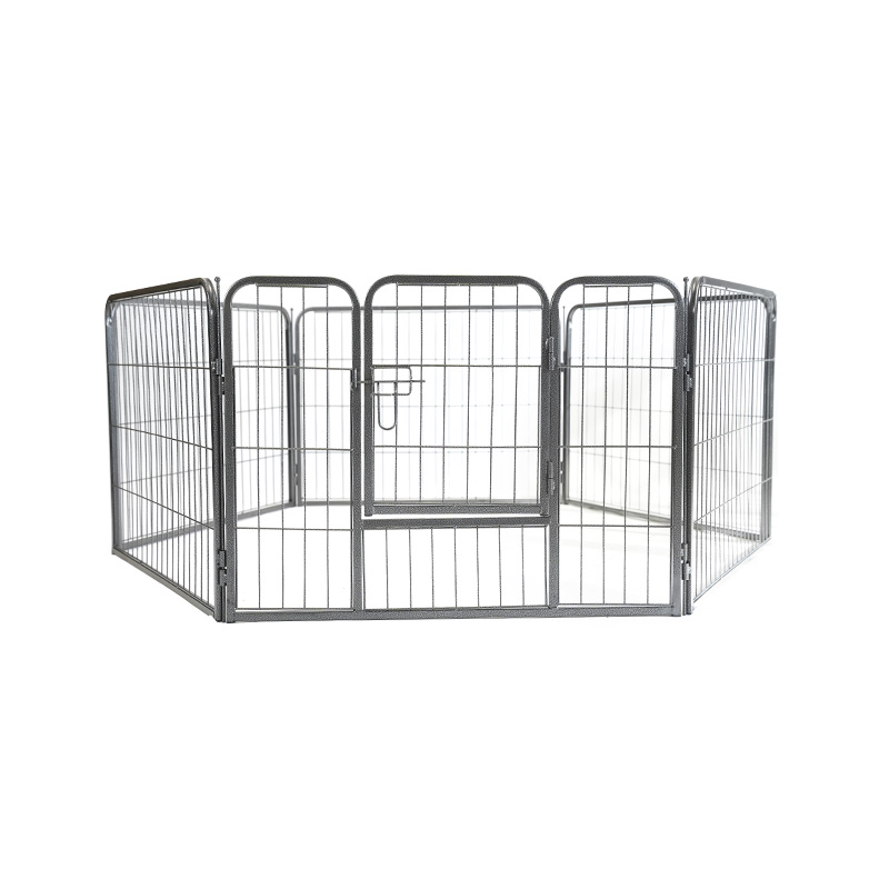 DH093-1 6 Panel Pagar Kawat Anjing Binatang Melipat Latihan Playpen Logam