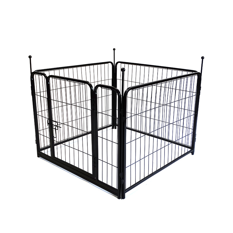 77*60*8 Besi Wire Dog Playpen 4-Panel Pet Puppy Run Pagar Anjing