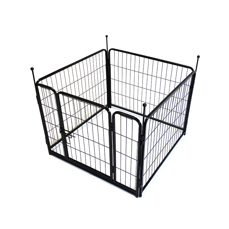 77*60*8 Besi Wire Dog Playpen 4-Panel Pet Puppy Run Pagar Anjing