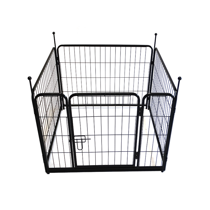 77*60*8 Besi Wire Dog Playpen 4-Panel Pet Puppy Run Pagar Anjing